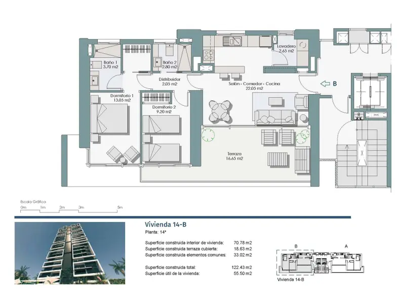 Apartamento de 2 dormitorios en Benidorm, Costa Blanca — foto 10 de 10