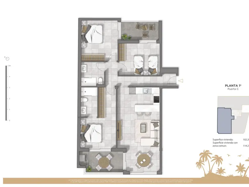 Apartamento de 3 dormitorios en Guardamar del Segura, Costa Blanca — foto 8 de 8