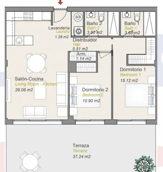 Apartamento de 2 dormitorios en Finestrat, Costa Blanca — foto 14 de 14