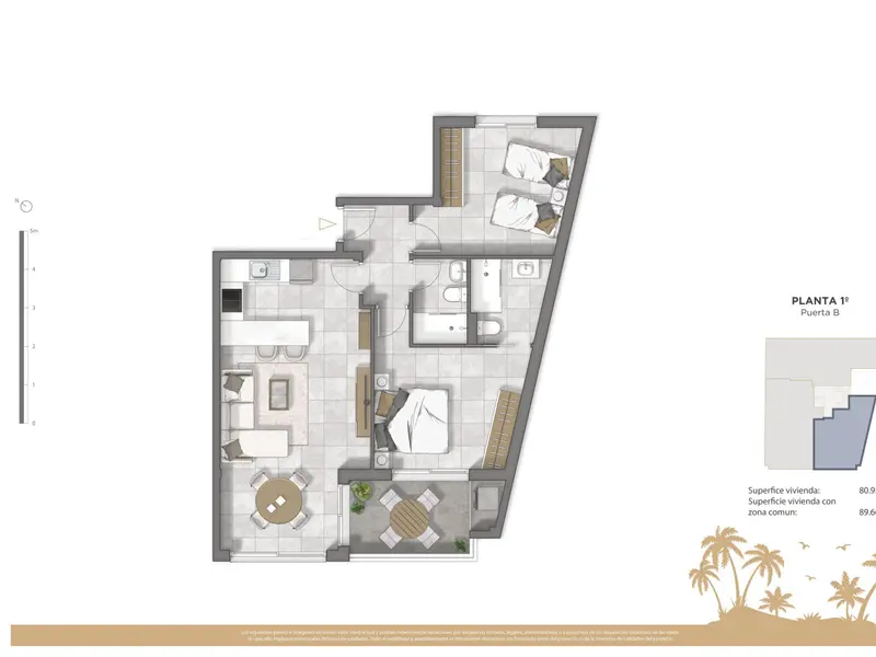 Apartamento de 2 dormitorios en Guardamar del Segura, Costa Blanca — foto 8 de 8