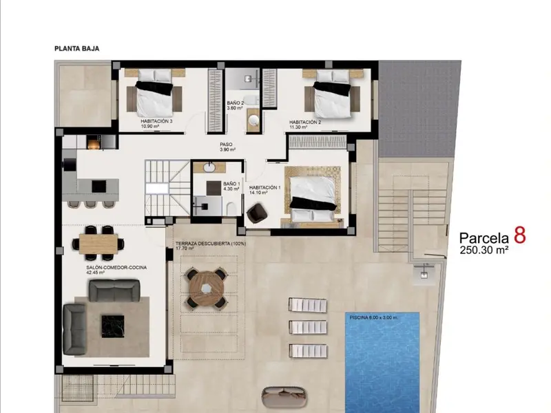 Вилла de 3 dormitorios en Benijófar, Costa Blanca — фото 6 из 7