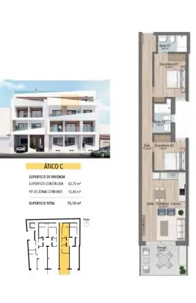 Пентхаус de 2 dormitorios en Torrevieja, Costa Blanca — фото 14 из 15