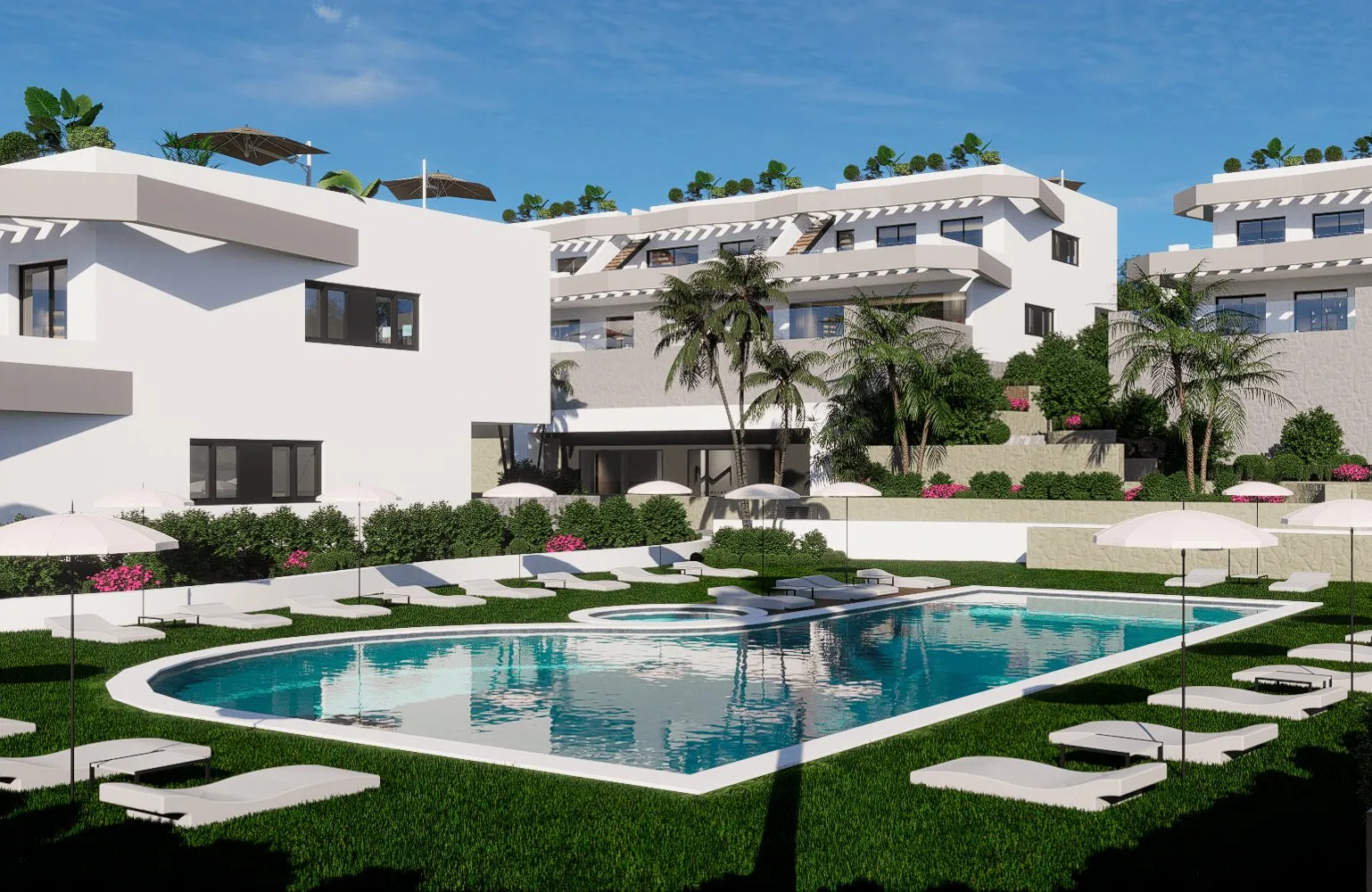Bungalow Obergeschoss mit 2 Schlafzimmern in Finestrat, Costa Blanca — Foto 1 von 1